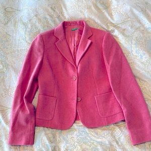 Benetton wool tweed blazer